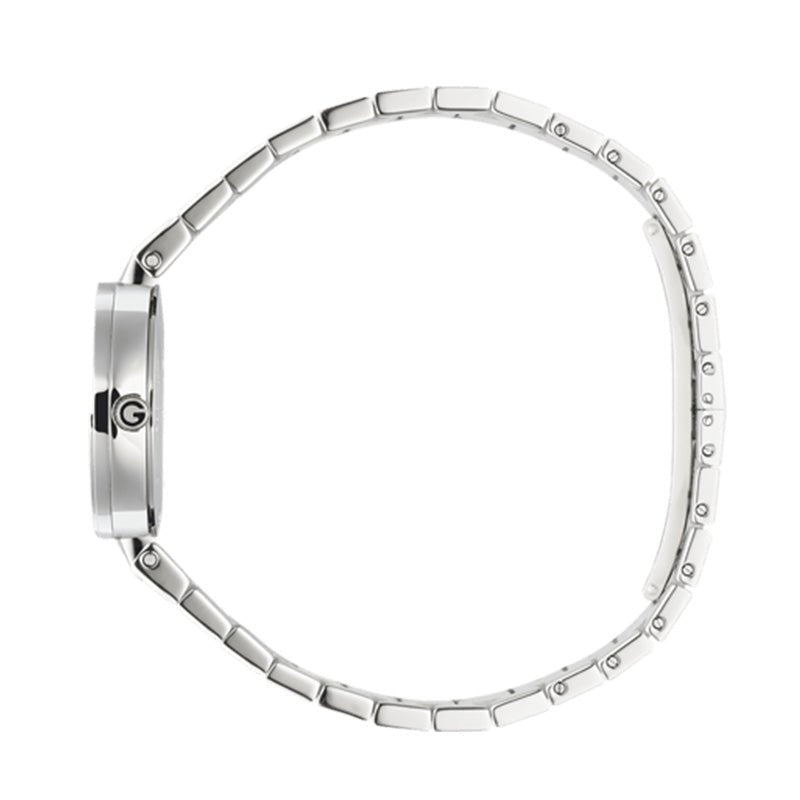Gucci G Interlocking Silver Dial Silver Steel Strap Watch For Women - YA133503
