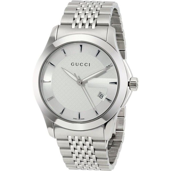 Gucci G Timeless Silver Dial Silver Steel Strap Watch For Men - YA126401