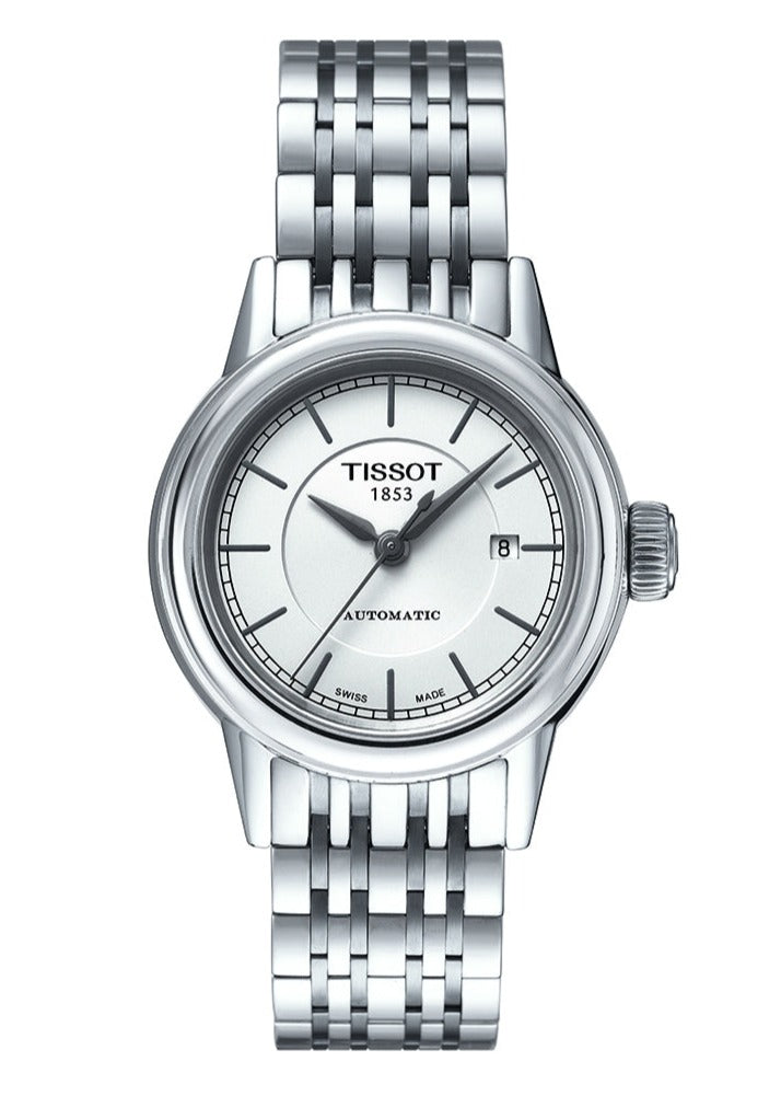 Tissot Carson Powermatic 80 Silver Dial Silver Steel Strap Watch For Men - T085.407.11.011.00