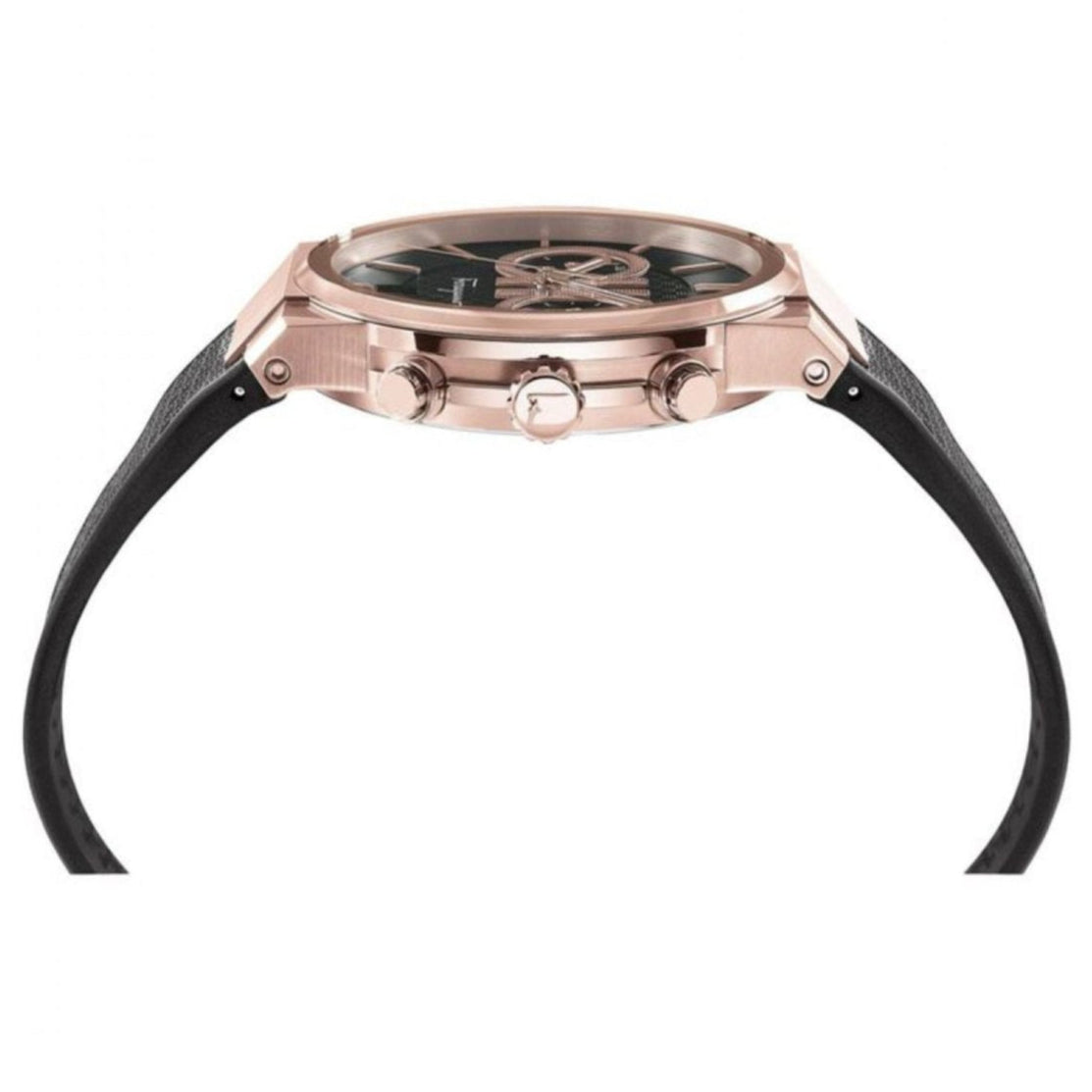 Salvatore Ferragamo Sapphire Chrono Black Dial Black Rubber Strap Watch for Men - SFME00721