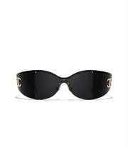 Chanel Women Shield Grey Sunglasses