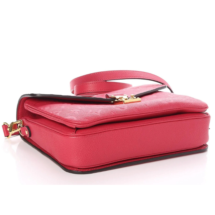 Louis Vuitton Monogram Empreinte Pochette Metis Handbag - Red