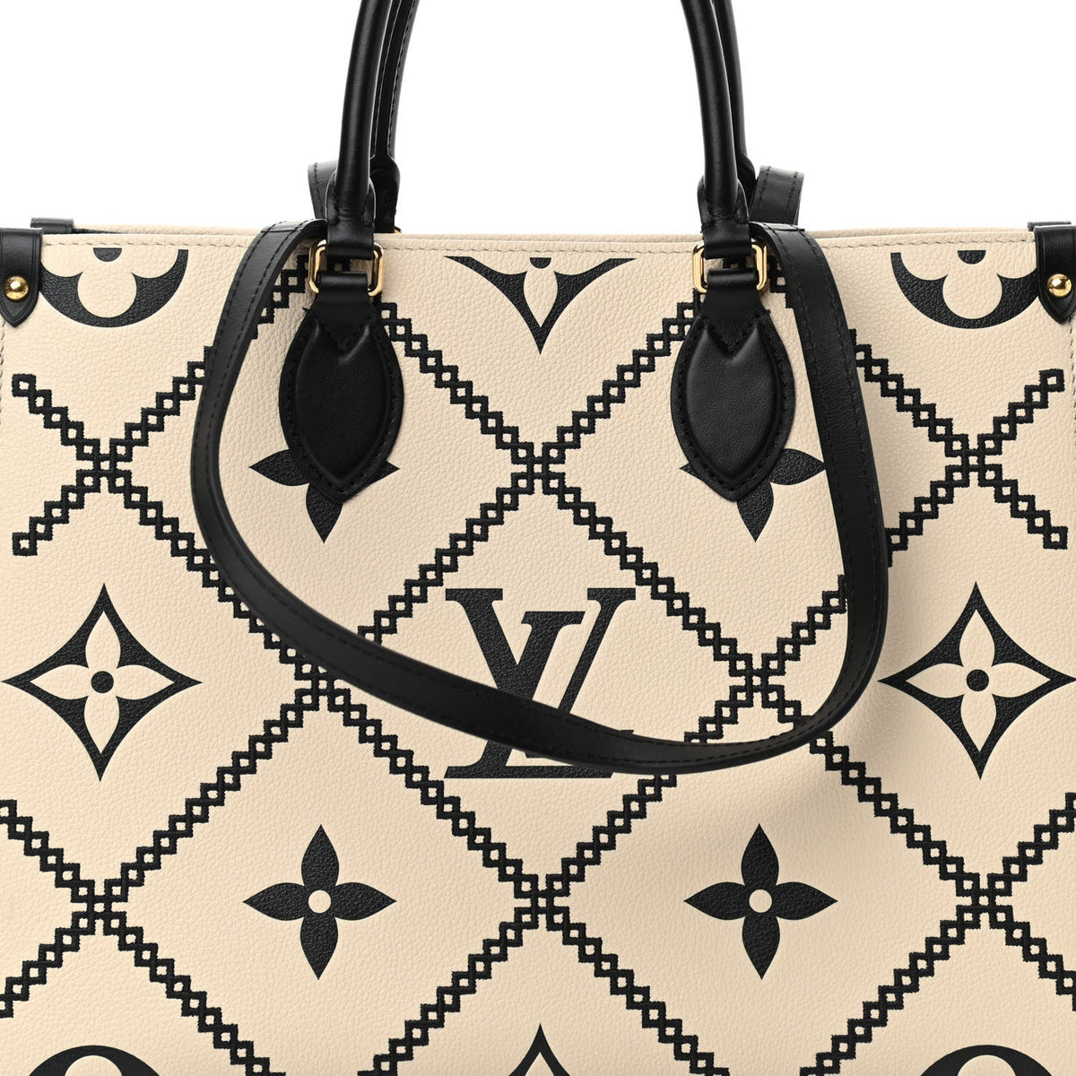 Louis Vuitton Empreinte Monogram Giant Broderies OnTheGo MM Tote Bag - White