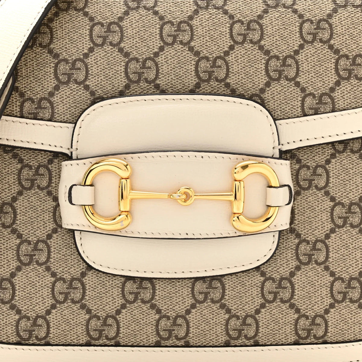 Gucci Horsebit 1955 GG Supreme Shoulder Bag – Beige