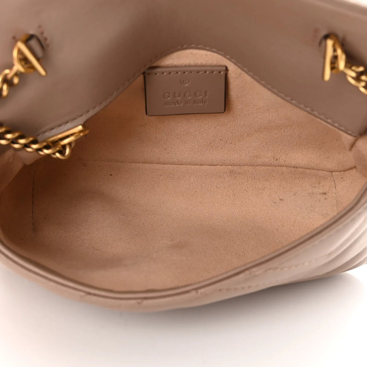 Gucci GG Marmont Mini Shoulder Bag - Dusty Pink
