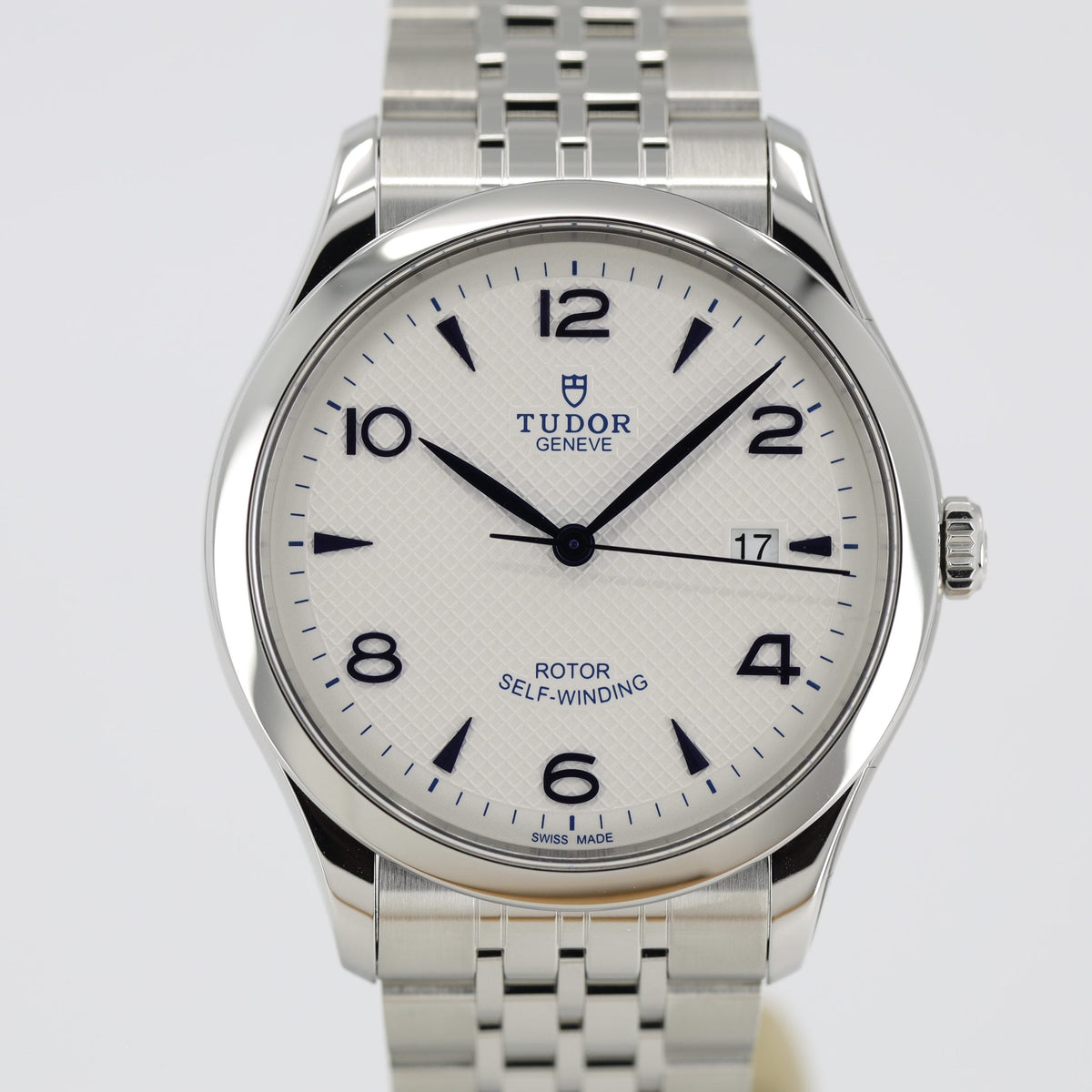 Tudor 1926 Automatic White Dial Silver Steel Strap Watch for Men - M91650-0005