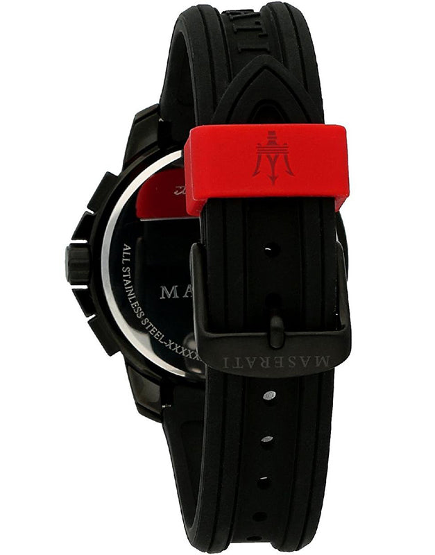 Maserati SFIDA Chronograph Quartz Stainless Steel Black Dial Watch For Men - R8851123007