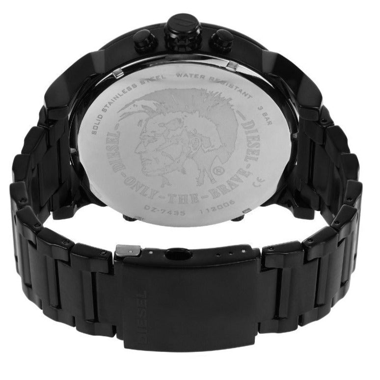Diesel Mr. Daddy 2.0 Chronograph Black Dial Black Steel Strap Watch For Men - DZ7435