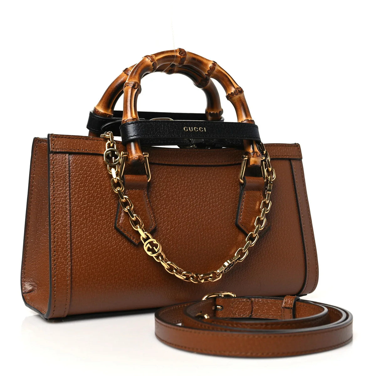 Gucci Diana Mini Tote Bag - Brown
