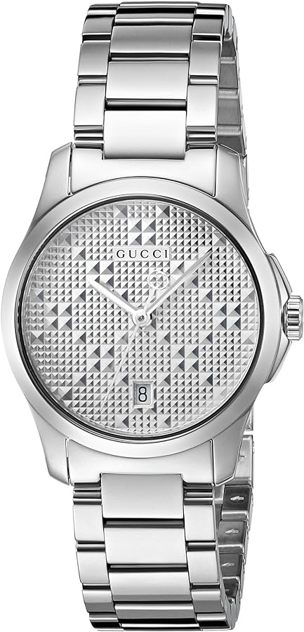 Gucci G Timeless Quartz Silver Dial Silver Steel Strap Watch For Women - YA126551