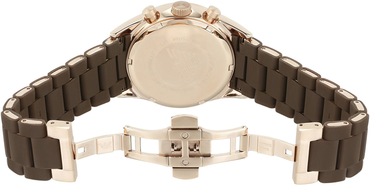 Emporio Armani Sport Chronograph Brown Dial Brown Steel Watch For Men - AR5890