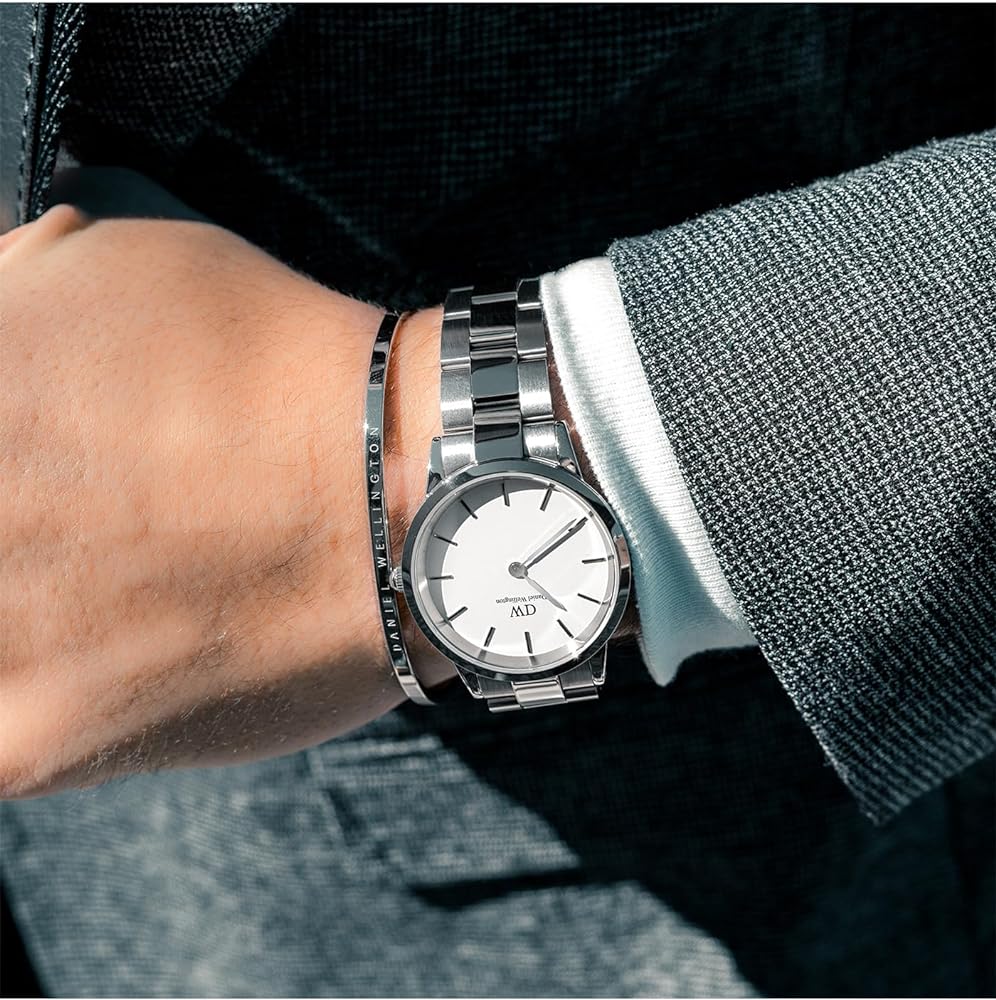  Shop Authentic Daniel Wellington Iconic White Dial Silver Steel Strap Watch For Men - DW00100341 - Luxxuri