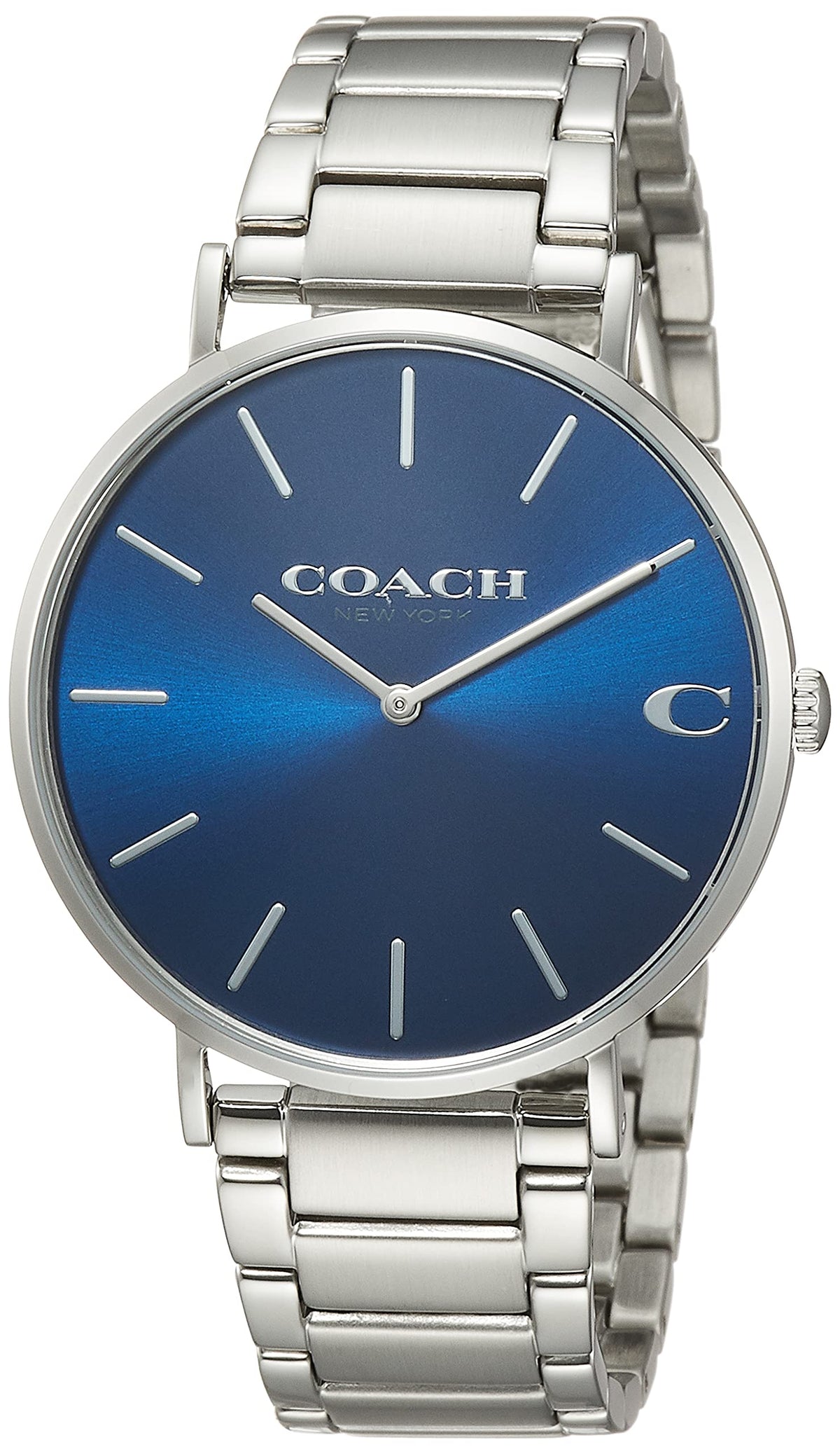 Coach Charles Blue Dial Silver Steel Strap Watch for Men - 14602429
