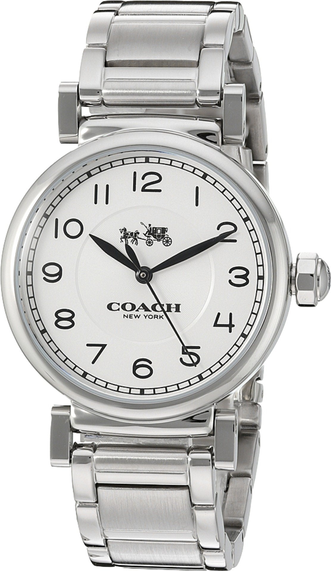 Coach Madison White Dial Silver Steel Strap Watch for Women - 14502394