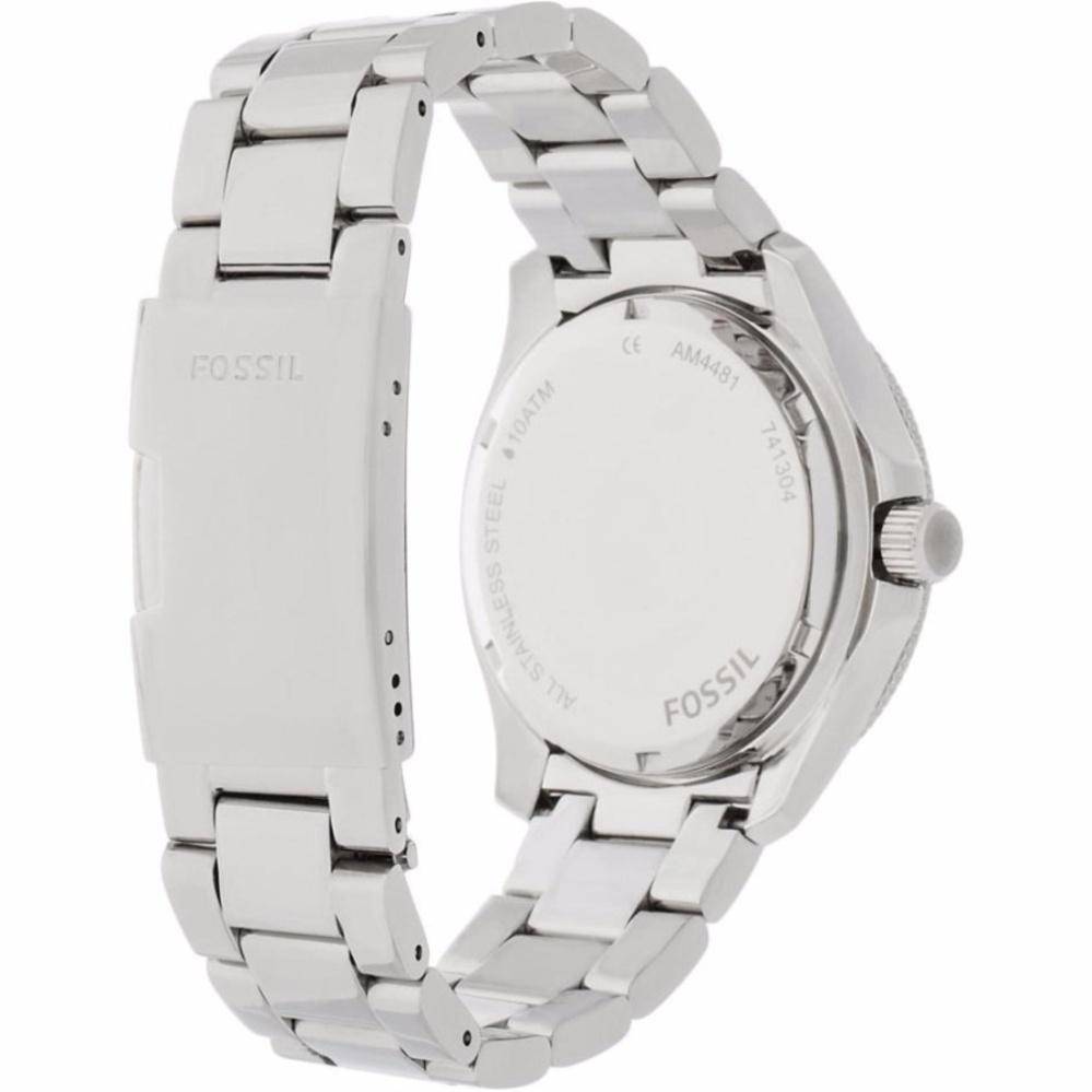 Fossil Cecile Chronograph Silver Dial Silver Steel Strap Watch for Women - AM4481