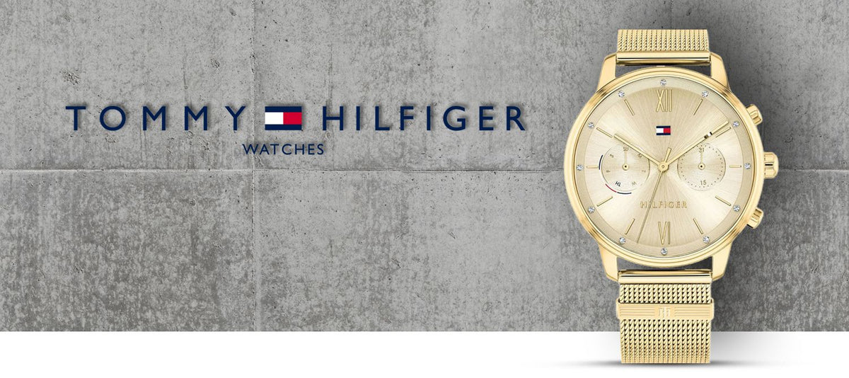 Tommy Hilfiger Blake Quartz Gold Dial Gold Mesh Bracelet Watch for Women - 1782302