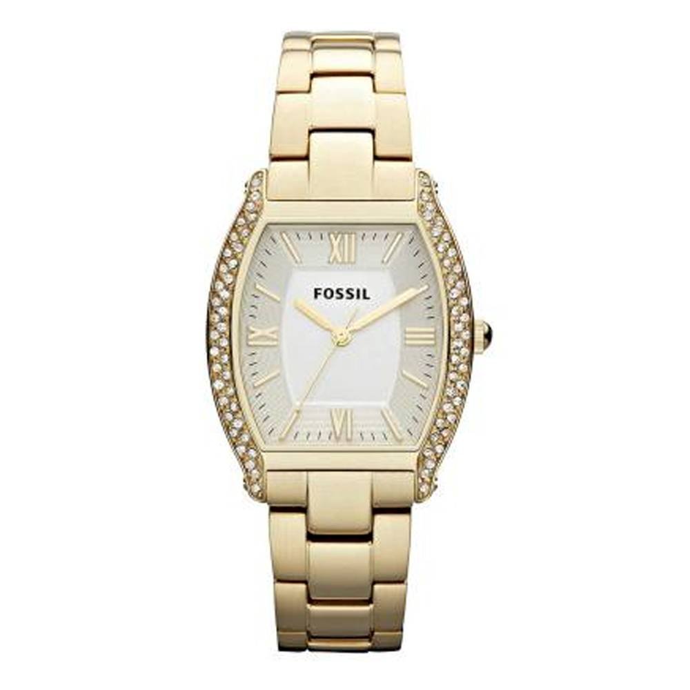 Fossil Wallace Gold Tone Dial Gold Steel Strap Watch for Women - ES3176