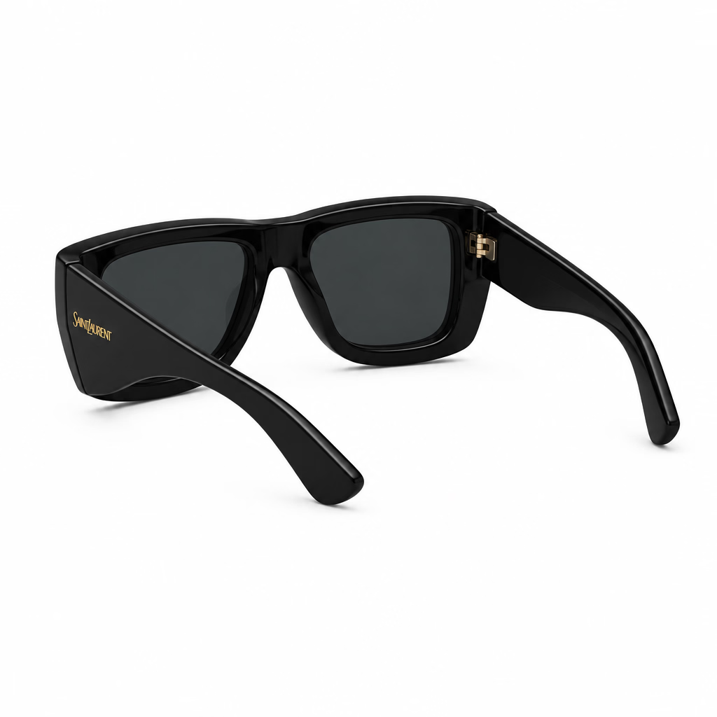 Saint Laurent Women SL 902 Howl Oversized Pillowed Black Sunglasses