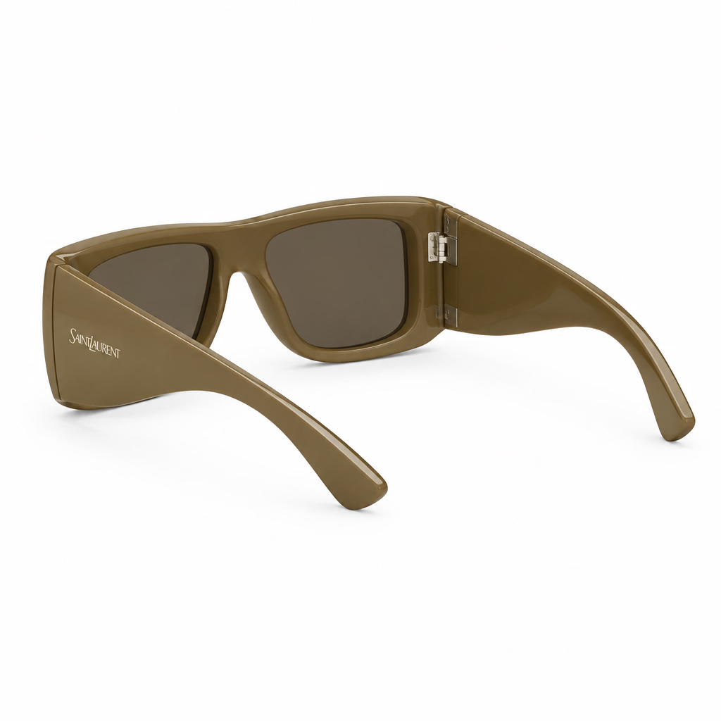 Saint Laurent Women SL 902 Howl Oversized Pillowed Licorice Brown Sunglasses