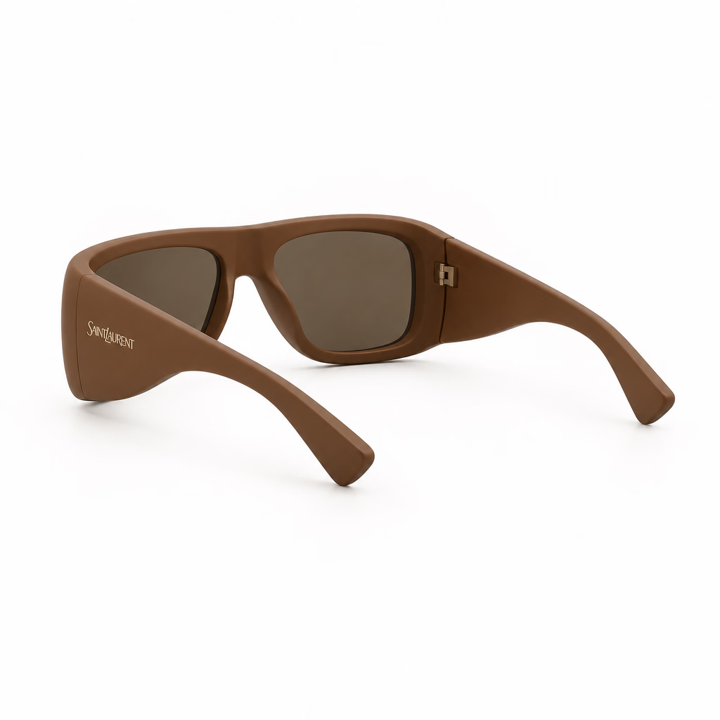 Saint Laurent Women SL 902 Howl Oversized Pillowed Brown Sunglasses