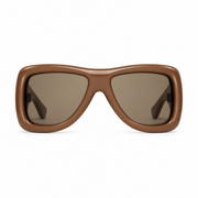 Saint Laurent Women SL 902 Howl Oversized Pillowed Brown Sunglasses