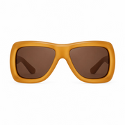 Saint Laurent Women SL 902 Howl Oversized Pillowed Mustard Sunglasses