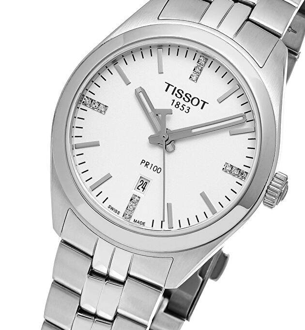 Tissot T Classic PR 100 Lady Silver Dial Watch For Women - T101.210.11.036.00