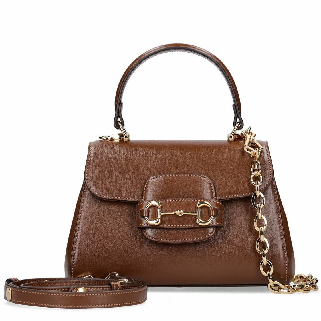 Gucci Horsebit 1955 Top Handle Bag - Brown