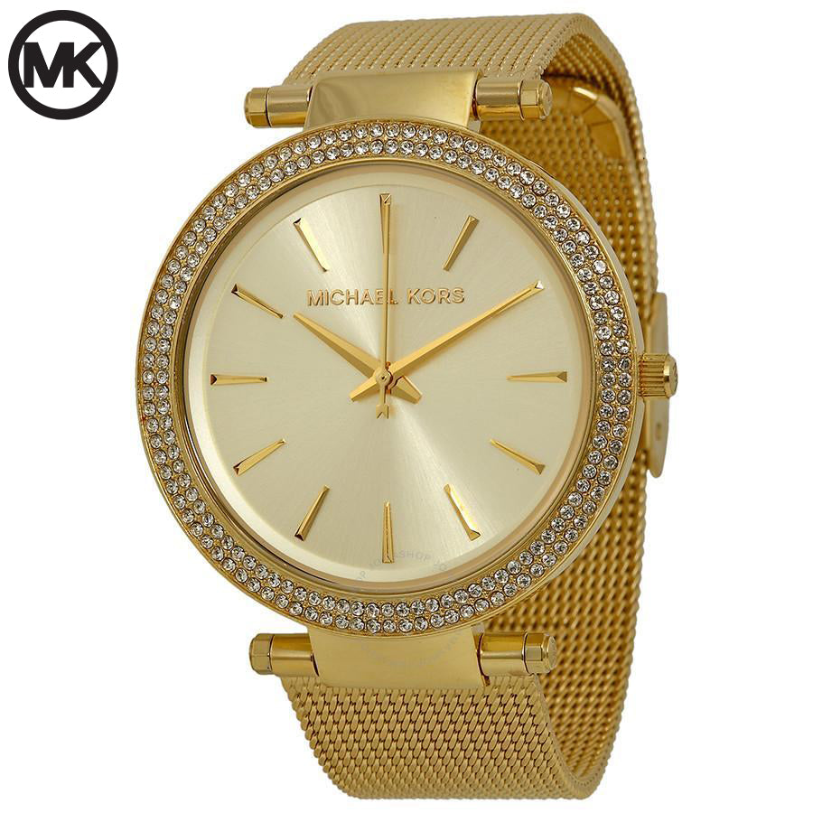 Michael Kors Darci Gold Dial Gold Mesh Bracelet Watch for Women - MK3368