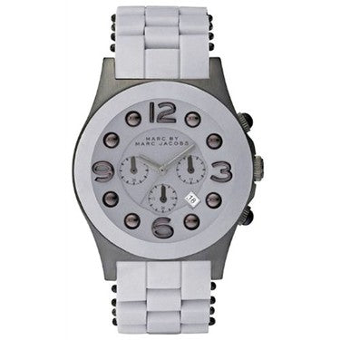 Marc Jacobs Pelly Grey Dial Grey Silicone Strap Watch for Women - MBM2566