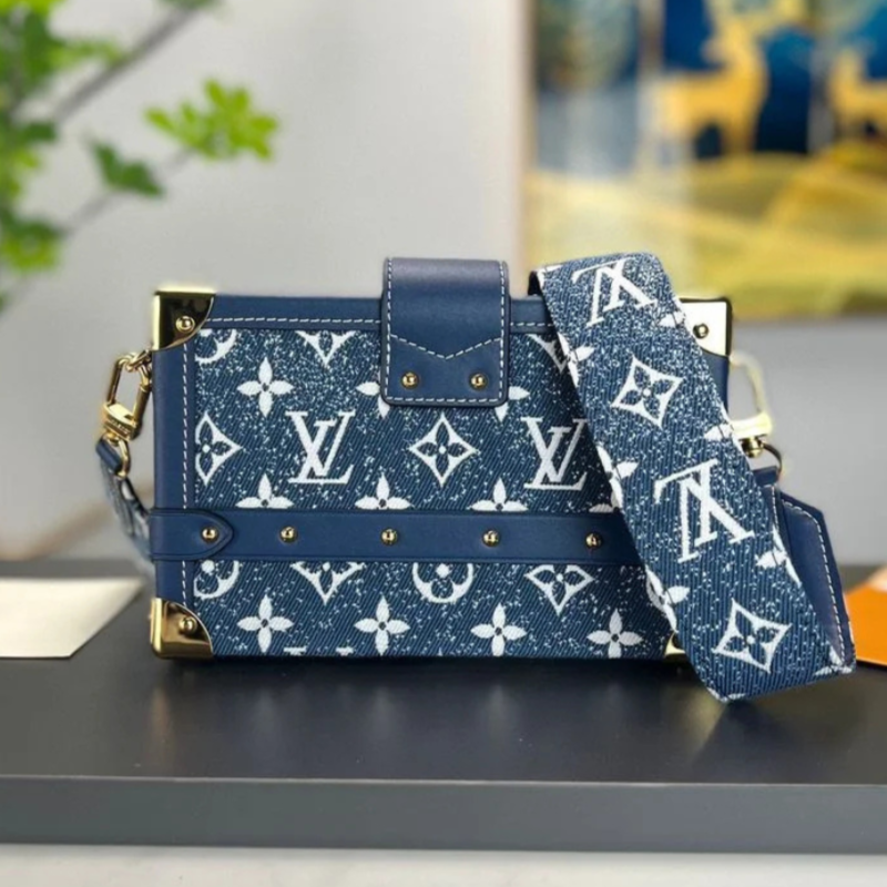 Louis Vuitton Petite Malle Handbag - Blue