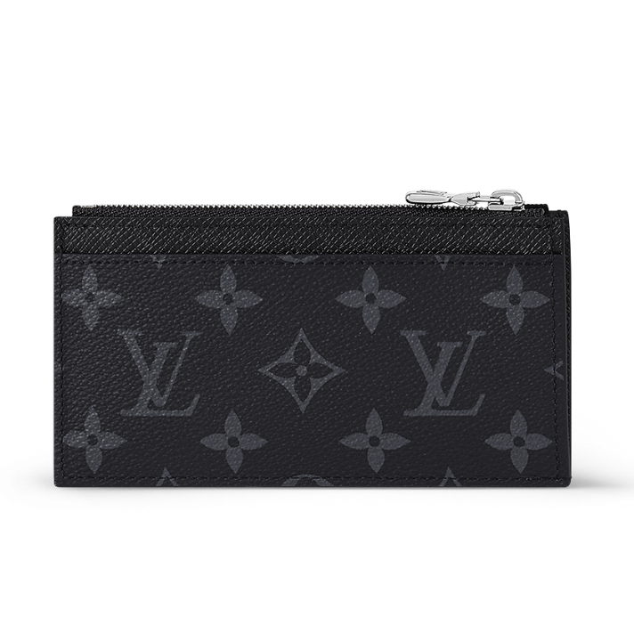 Louis Vuitton Monogram Eclipse Taigarama Coin Card Holder - Black