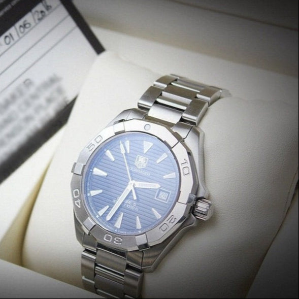 Tag Heuer Aquaracer Automatic 41mm Black Dial Silver Steel Strap Watch for Men - WAY2110.BA0928