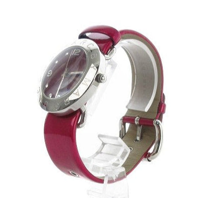 Marc Jacobs Amy Purple Dial Red Leather Strap Watch for Women - MBM1138