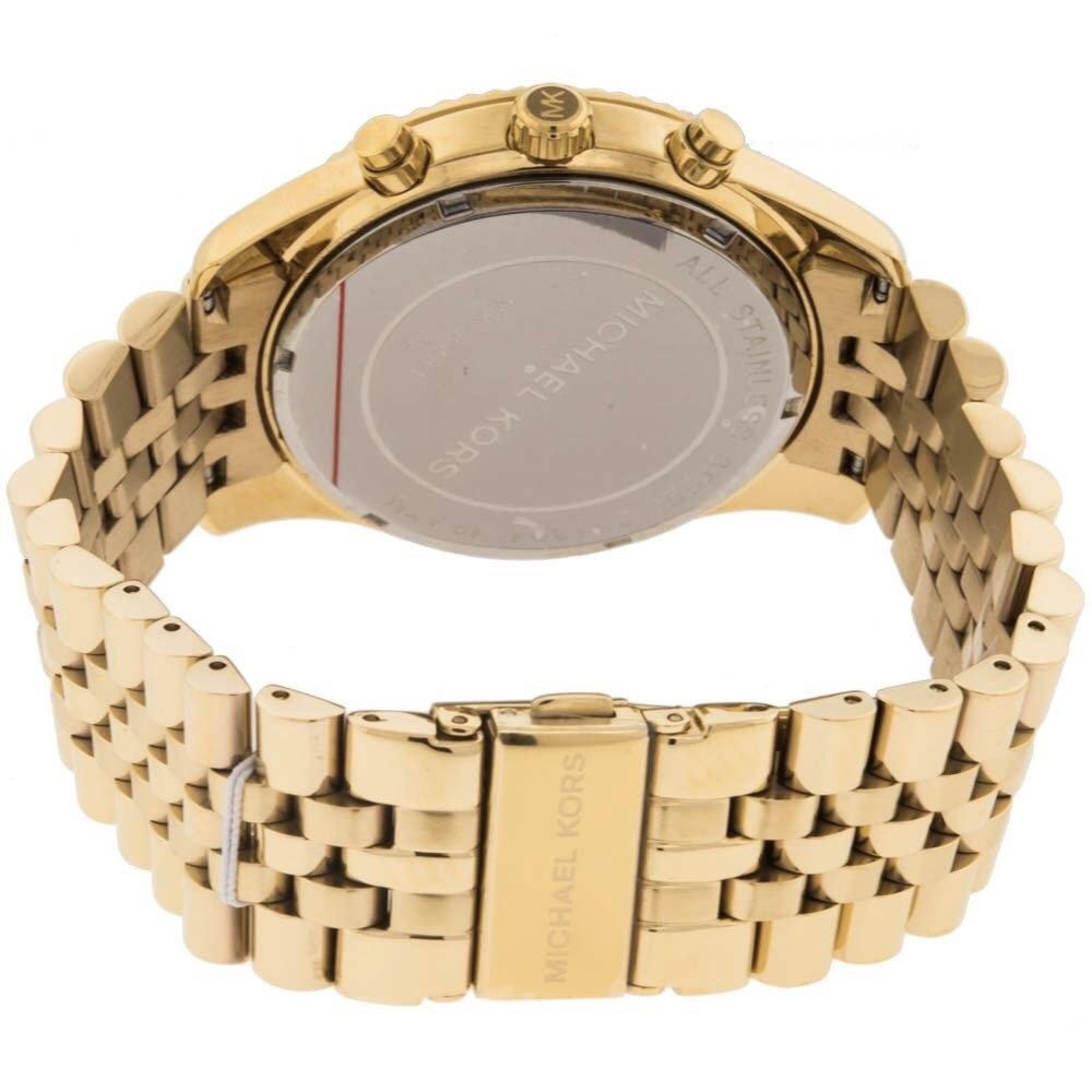 Michael Kors Lexington Gold Dial Gold Steel Strap Watch for Men - MK8281