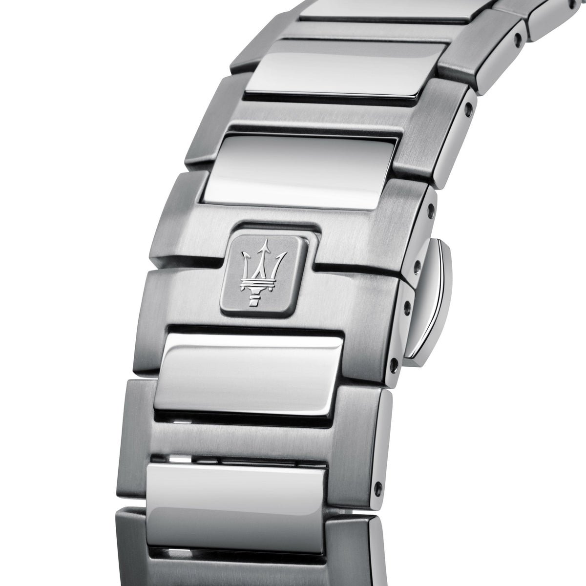 Maserati Stile Analog Black Dial Silver Steel Strap Watch For Men - R8853142003
