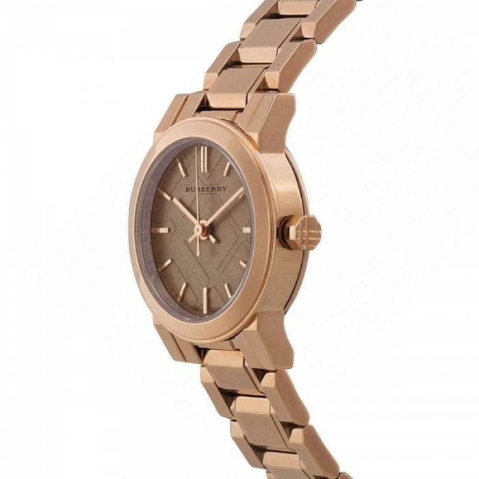 Burberry The City Nude Dial Rose Gold Steel Strap Watch for Women - BU9228