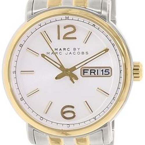 Marc Jacobs Fergus Silver Dial Two Tone Steel Strap Watch for Women - MBM8652