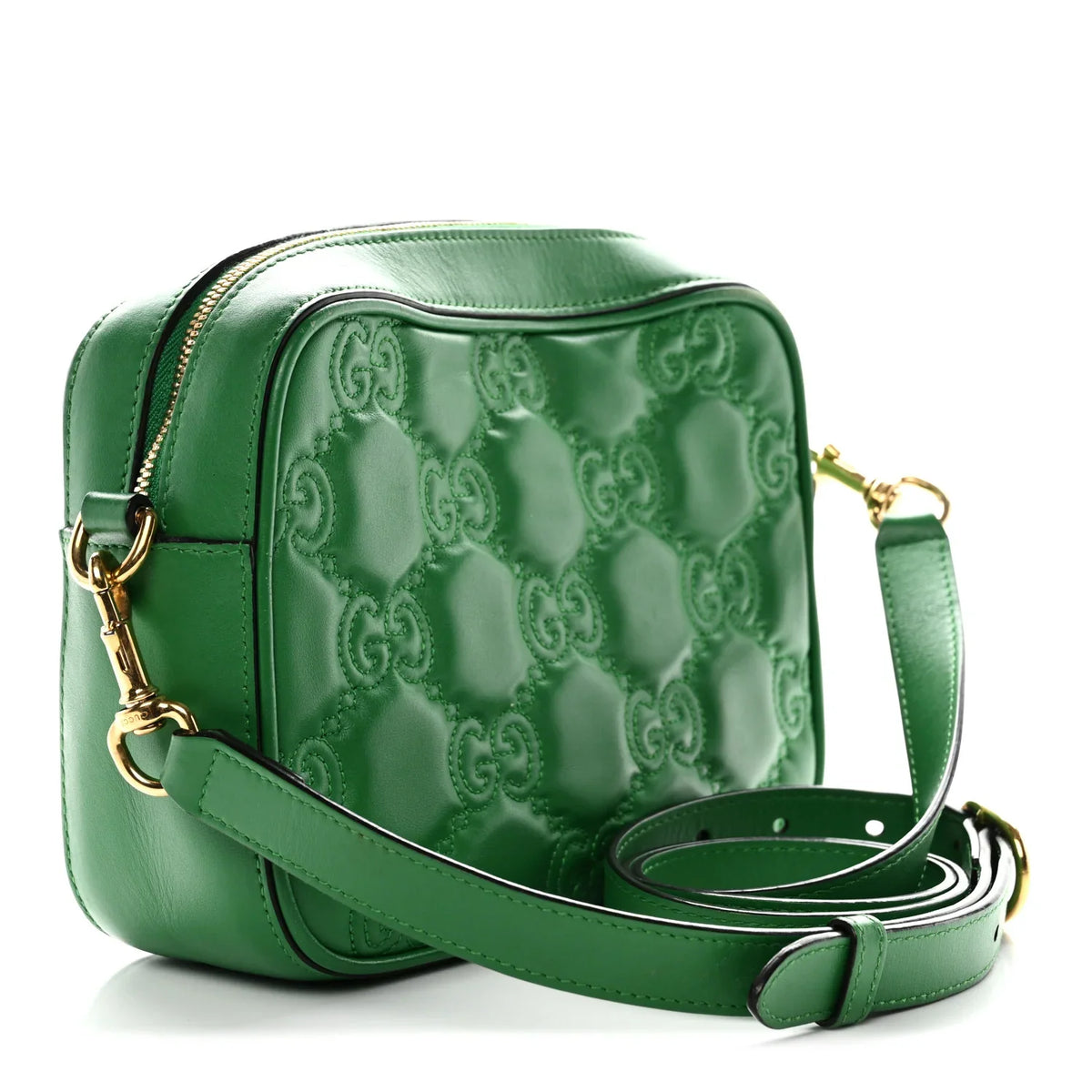 Gucci GG Matelassé Small Shoulder Bag - Green