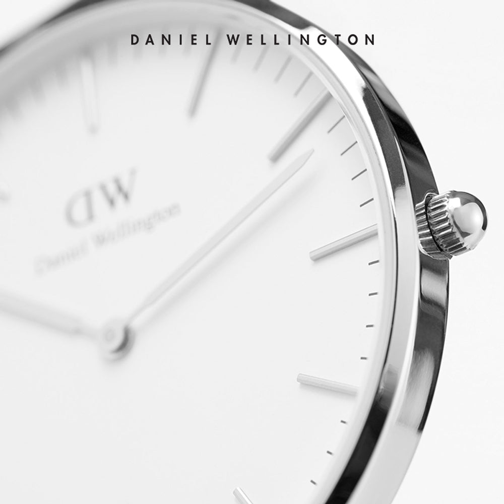 Daniel Wellington Classic Glasgow White Dial Two Tone NATO Strap Watch For Men - DW00100018