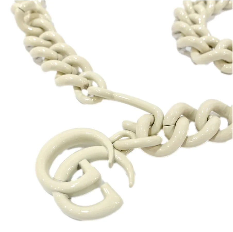 Gucci GG Marmont Chain Belt Bag – White