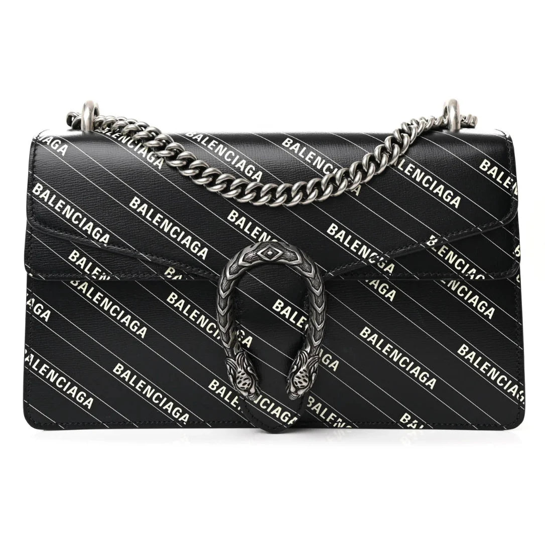 Gucci X Balenciaga Calfskin Small Shoulder Bag – Black
