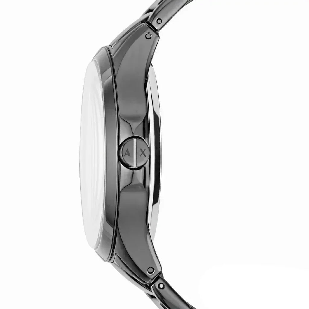 Armani Exchange Hampton Chronograph Grey Dial Grey Steel Strap Watch For Men - AX2188