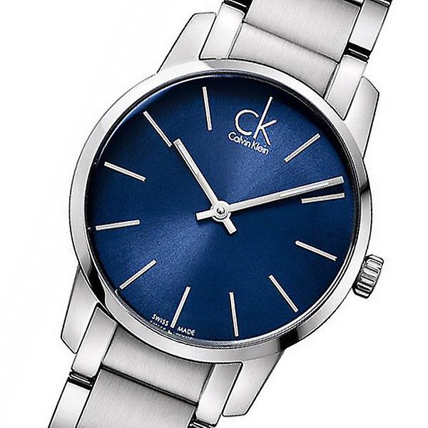 Calvin Klein City Blue Dial Silver Steel Strap Watch for Women - K2G2314N