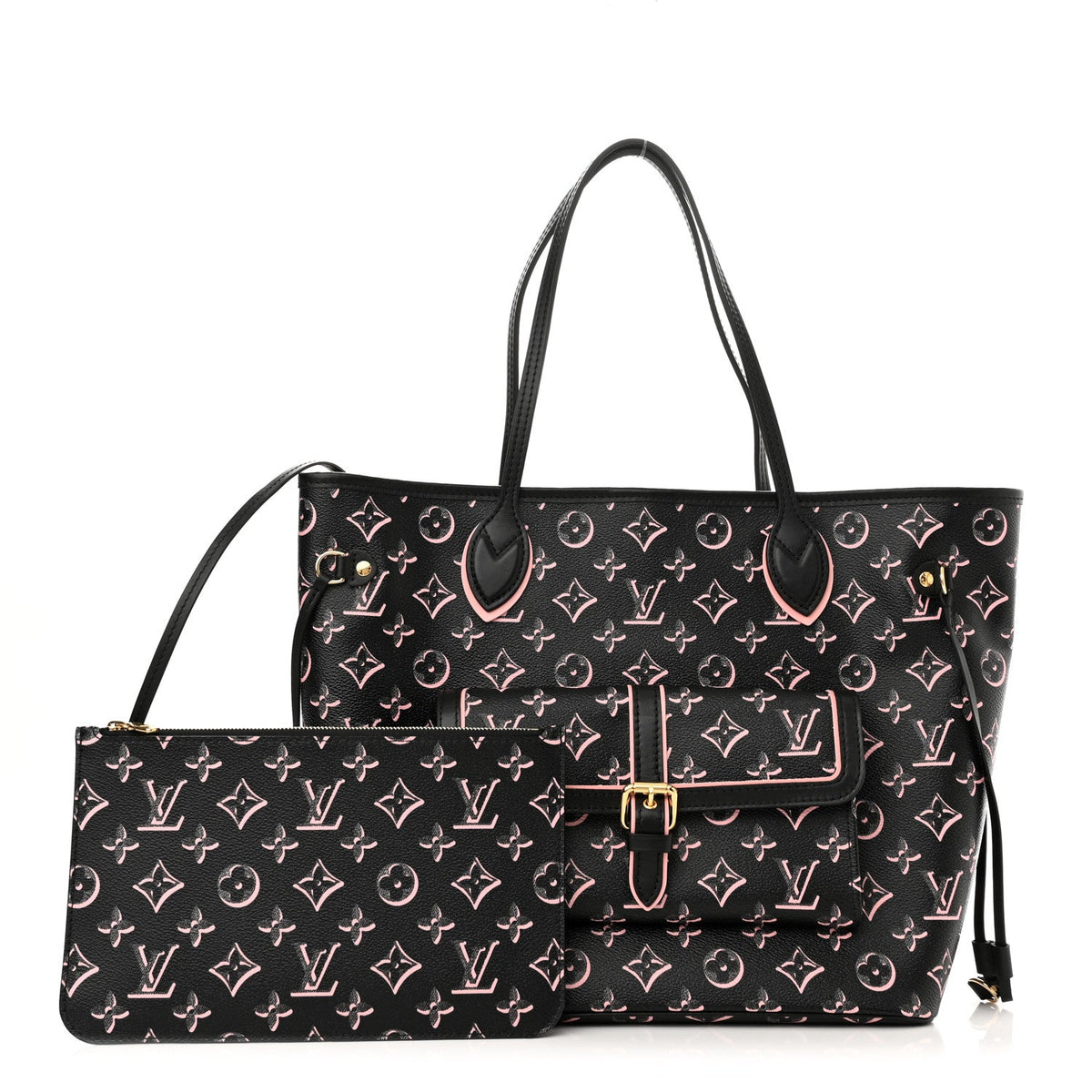 Louis Vuitton Monogram Fall For You Neverfull MM - Black