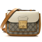 Gucci GG Padlock Front Pocket Flap Shoulder Bag – Beige
