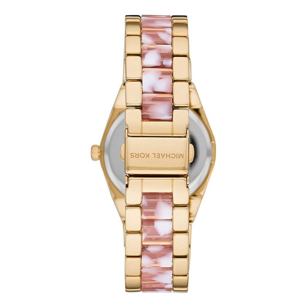 Michael Kors Channing Quartz Mother of Pearl Pink Dial Two Tone Steel Strap Watch For Women - MK6650