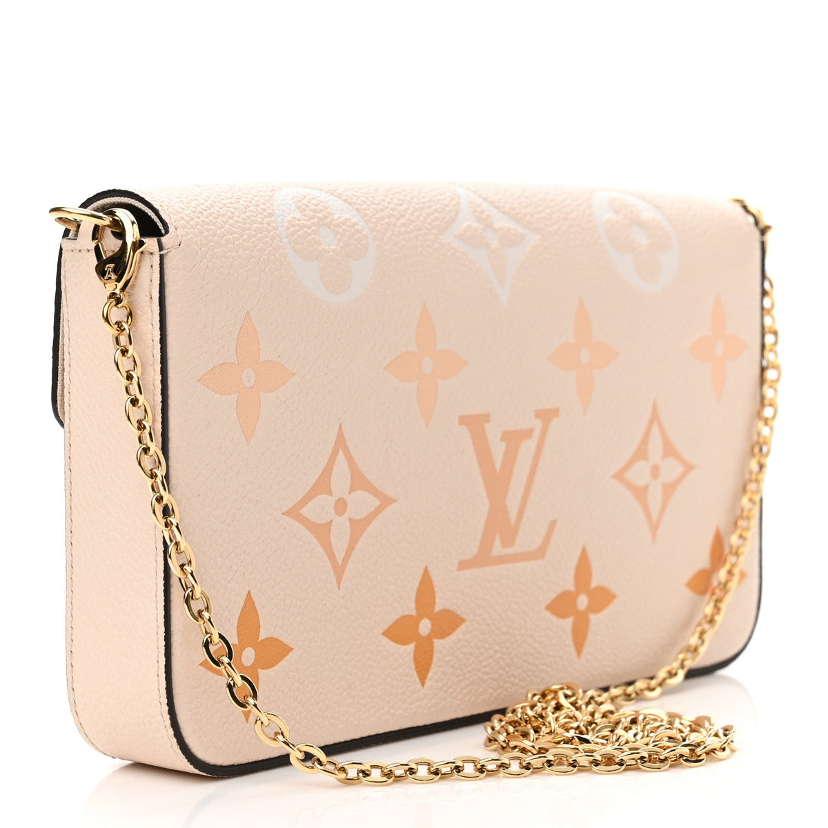 Louis Vuitton Félicie Pochette Chain Wallet - Cream Saffron