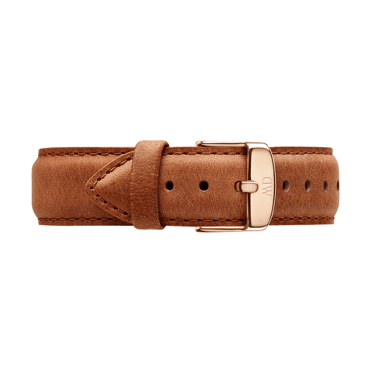 Daniel Wellington Dapper Durham White Dial Brown Leather Strap Watch For Women - DW00100113