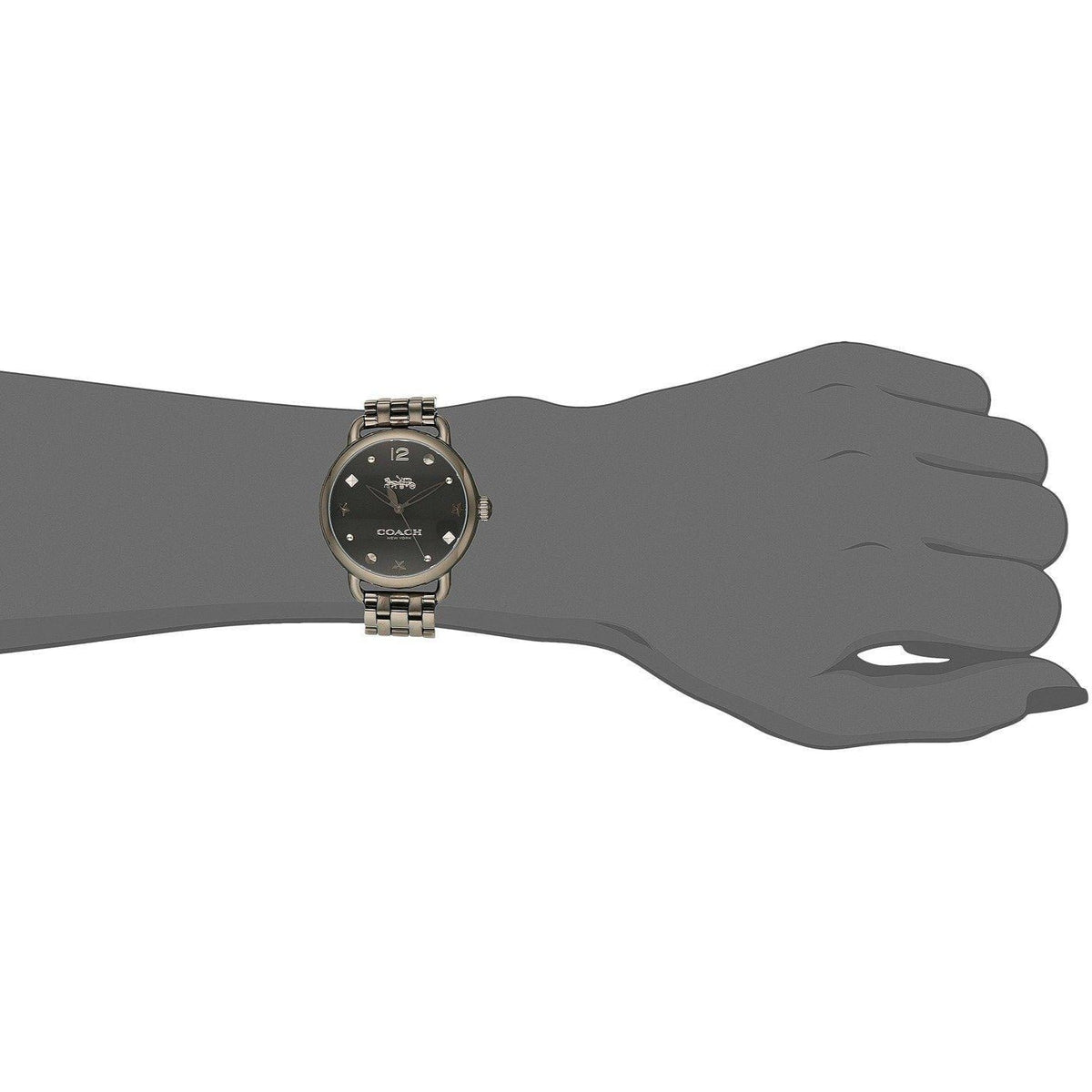 Coach Delancey Black Dial Black Steel Strap Watch For Women - 14502812